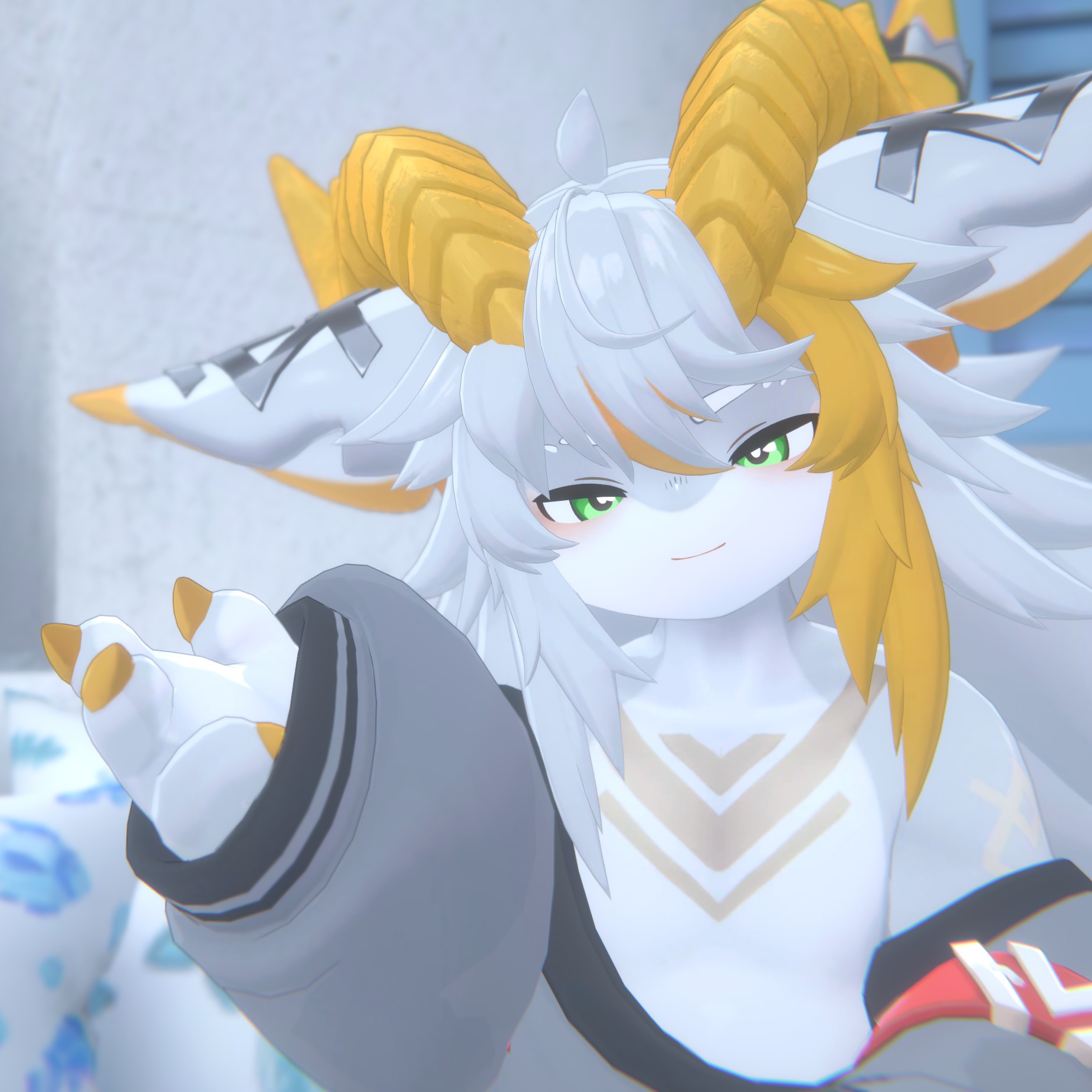 プロフィール画像。うささきを改変したアバター。